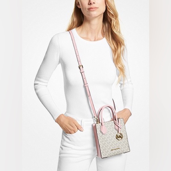 Mercer Extra-Small Logo and Leather Crossbody Bag